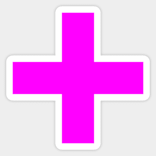 Greek cross (pink) Sticker